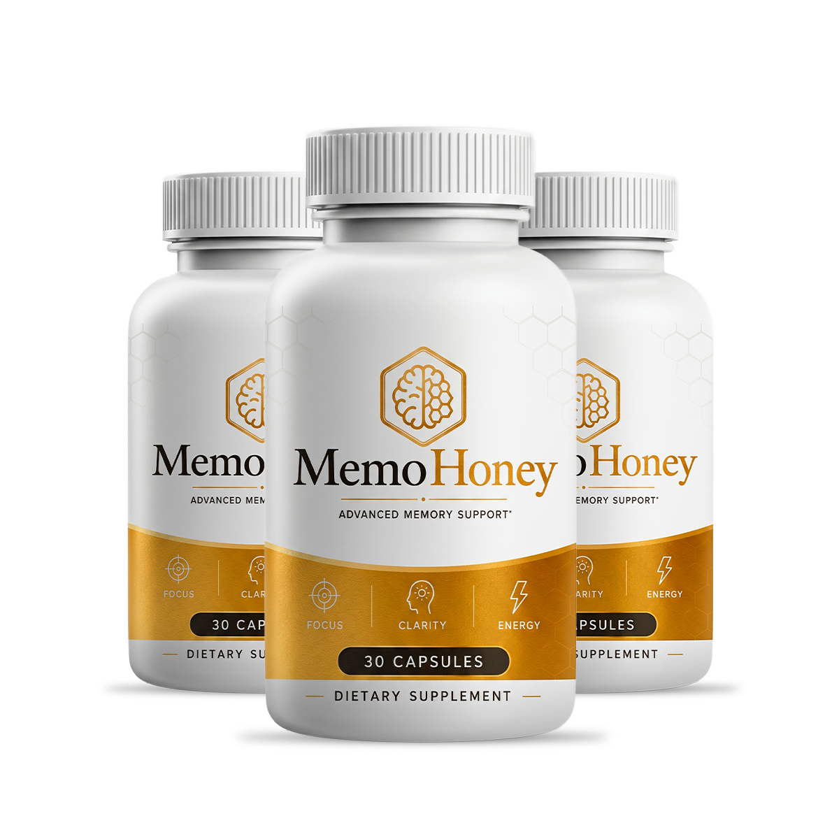 MemoHoney natural memory and focus support three-bottle package